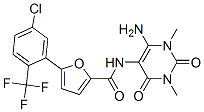 n-(6-氨基-1,2,3,4-四氢-1,3-二甲基-2,4-二氧代-5-嘧啶)-5-[5-氯-2-(三氟甲基)苯基]-2-呋喃羧酰胺结构式_872051-96-2结构式