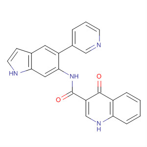 4-氧代-n-[5-(3-吡啶)-1H-吲哚-6-基]-1H-喹啉-3-羧酰胺结构式_873050-82-9结构式