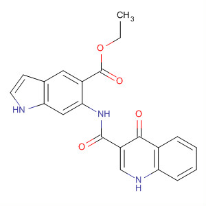 6-[(4-氧代-1H-喹啉-3-基)羰基氨基]-1H-吲哚-5-羧酸乙酯结构式_873052-03-0结构式