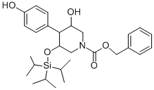 (3R,4r,5s)-苄基3-羟基-4-(4-羟基苯基)-5-((三异丙基甲硅烷基)氧基)哌啶-1-羧酸结构式_873945-27-8结构式