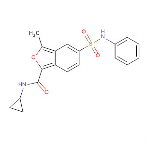 3-甲基-5-苯基磺酰基-苯并呋喃-2-羧酸环丙酰胺结构式_874370-68-0结构式