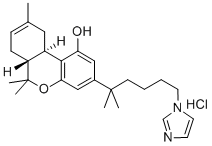 (6aR,10aR)-3-[6-(1H-咪唑-1-基)-2-甲基-2-己烷基]-6,6,9-三甲基-6a,7,10,10a-四氢-6H-苯并[c]苯并吡喃-1-醇盐酸盐(1:1)结构式_874745-42-3结构式