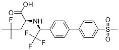 (S)-4-氟-4-甲基-2-((S)-2,2,2-三氟-1-(4-(甲基磺酰基)联苯-4-基)乙基氨基)戊酸结构式_875272-89-2结构式