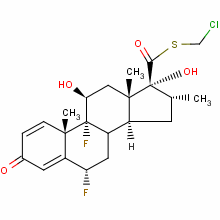 S-(氯甲基)(6alpha,11alpha,16alpha,17alpha)-6,9-二氟-11,17-二羟基-16-甲基-3-氧代雄甾-1,4-二烯-17-硫代甲酸酯结构式_87556-66-9结构式