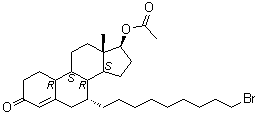 (7a,17b)-17-乙酰基氧基雌甾-4-烯-7-(9-溴壬基)-3-酮结构式_875573-63-0结构式