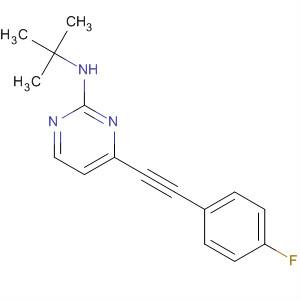 n-叔丁基-4(2(4-氟苯基)乙炔)嘧啶-2-胺结构式_876521-23-2结构式