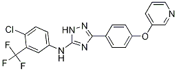 N-(4-氯-3-(三氟甲基)苯基)-3-(4-(吡啶-3-基氧基)苯基)-1H-1,2,4-噻唑-5-胺结构式_877874-59-4结构式