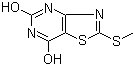 5,7-二羟基-2-(甲基硫代)噻唑并[4,5-d]嘧啶结构式_87789-29-5结构式