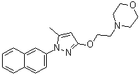 4-[2-[[5-甲基-1-(2-萘基)-1H-吡唑-3-基]氧基]乙基]吗啉结构式_878141-96-9结构式