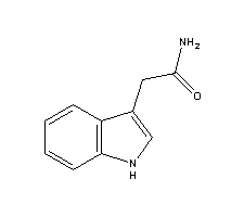 3-吲哚乙酰胺结构式_879-37-8结构式