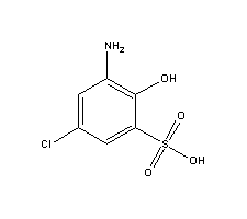 4-氯-2-氨基苯酚-6-磺酸结构式_88-23-3结构式