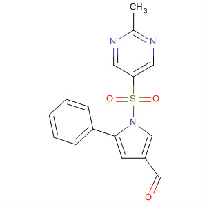 1-[(2-甲基-5-嘧啶)磺酰基]-5-苯基-1H-吡咯-3-甲醛结构式_881676-37-5结构式