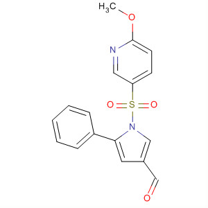 1-[(6-甲氧基吡啶-3-基)磺酰基]-5-苯基-1H-吡咯-3-甲醛结构式_881676-92-2结构式