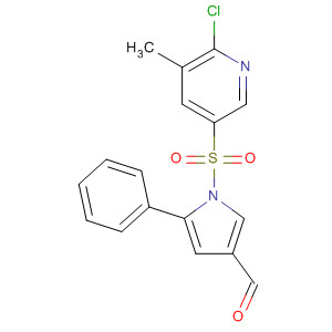 1-[(6-氯-5-甲基吡啶-3-基)磺酰基]-5-苯基-1H-吡咯-3-甲醛结构式_881677-00-5结构式