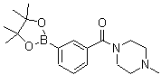3-(4-甲基哌嗪-1-羰基)硼酸频那醇酯结构式_883738-38-3结构式