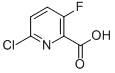 6-氯-3-氟-2-吡啶羧酸结构式_884494-76-2结构式