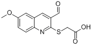 [(3-甲酰基-6-甲氧基喹啉-2-基)硫代]乙酸结构式_884497-65-8结构式
