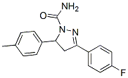 3-(4-氟苯基)-5-对甲苯-4,5-二氢-1H-吡唑-1-羧酰胺结构式_885269-86-3结构式