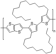 聚(2,5-双(3-十四烷基噻吩-2-基)噻吩并[3,2-B]噻吩)结构式_888491-19-8结构式