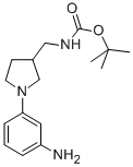 [1-(3-氨基-苯基)-吡咯烷-3-甲基]-氨基甲酸叔丁酯结构式_889948-52-1结构式