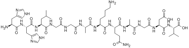 L-缬氨酸,L-组氨酰-L-组氨酰-L-亮氨酰甘氨酰甘氨酰-L-丙氨酰-L-赖氨酰-L-谷酰结构式_89105-94-2结构式