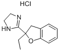 2-(2-乙基-2,3-二氢-2-苯并呋喃)-4,5-二氢-1H-咪唑盐酸盐结构式_89197-00-2结构式