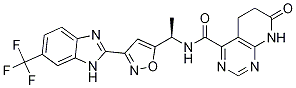 5,6,7,8-四氢-7-氧代-N-[(1R)-1-[3-[6-(三氟甲基)-1H-苯并咪唑-2-基]-5-异噁唑yl]乙基]-吡啶并[2,3-d]嘧啶-4-羧酰胺结构式_893444-07-0结构式