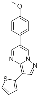 6-(4-甲氧基-苯基)-3-噻吩-2-基-吡唑并[1,5-a]嘧啶结构式_893613-13-3结构式