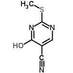 4-羟基-2-甲基硫代嘧啶-5-甲腈结构式_89487-99-0结构式