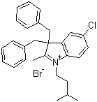 5-Chloroindolium,1-isoamyl-2-methyl-3,3-dibenzyl-,bromide(1:1) Structure,896465-66-0Structure