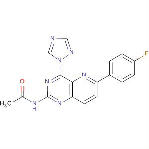 2-乙酰氨基-4-(1,2,4-噻唑)-6-(4-氟苯基)-吡啶并[3,2-d]嘧啶结构式_897361-27-2结构式