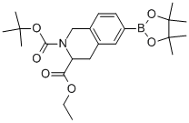 2-叔丁基 3-乙基 3,4-二氢-6-(4,4,5,5-四甲基-1,3,2-二噁硼烷-2-基)异喹啉-2,3(1h)-二羧酸结构式_897374-85-5结构式