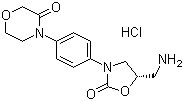 4-[4-[(5S)-5-(氨基甲基)-2-氧代-3-恶唑烷基]苯基]-3-吗啉酮盐酸盐结构式_898543-06-1结构式