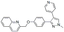 2-[[4-[1-甲基-4-(4-吡啶基)-1H-吡唑-3-基]苯氧基]甲基]-喹啉结构式_898562-94-2结构式