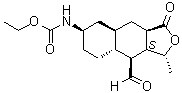 ((1R,3aR,4aR,6R,8aR,9S,9aS)-9-甲酰基-1-甲基-3-氧代do十氢萘并[2,3-c]呋喃-6-基)氨基甲酸乙酯结构式_900180-06-5结构式