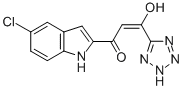 1-(5-氯-1H-吲哚-2-基)-3-羟基-3-(2H-四唑-5-基)-2-丙烯基-1-酮结构式_900779-63-7结构式