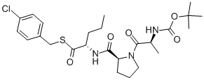 L-去甲缬氨酸,N-[1-[N-[(1,1-二甲基乙氧基)羰基]-L-丙氨酰]-L-脯氨酰]硫代-,S-[(4-结构式_90171-50-9结构式