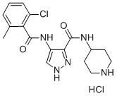 N-(4-哌啶基)-4-(2,6-二氯苄氨基)-1H-吡唑-3-羧胺盐酸盐结构式_902135-91-5结构式
