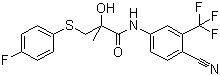 N-[4-氰基-3-(三氟甲基)苯基]-3-(4-氟苯巯基)-2-羟基-2-甲基丙酰胺结构式_90356-78-8结构式