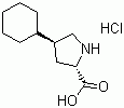 反式-4-环己基-L-脯氨酸盐酸盐结构式_90657-55-9结构式