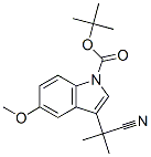 3- (1-氰基-1-甲基乙基)-5-甲氧基-1H-吲哚-1-羧酸--1,1-二甲基乙酯结构式_907602-77-1结构式