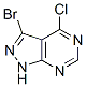 3-溴-4-氯-1H-吡唑并[3,4-d]嘧啶结构式_90914-41-3结构式