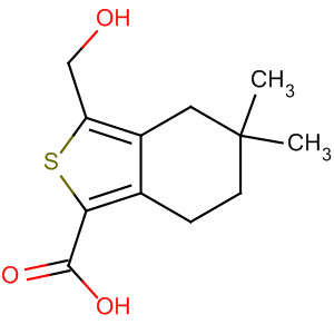 3-羟基甲基-5,5-二甲基-4,5,6,7-四氢-苯并[c]噻吩-1-羧酸结构式_910635-49-3结构式