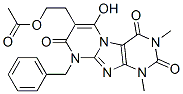 7-[2-(乙酰基氧基)乙基]-6-羟基-1,3-二甲基-9-(苯基甲基)-嘧啶并[2,1-f]嘌呤-2,4,8(1H,3H,9H)-三酮结构式_91285-17-5结构式