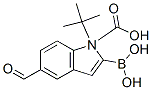 2-硼-5-甲酰基-1H-吲哚-1-羧酸-1-(1,1-二甲基乙基)酯结构式_913388-54-2结构式