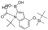 1H-Indole-1-carboxylic acid, 2-borono-4-[[(1,1-dimethylethyl)dimethylsilyl]oxy]-, 1-(1,1-dimethylethyl) ester Structure,913388-78-0Structure