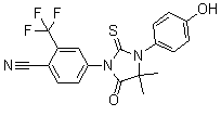 4-(3-(4-羟基苯基)-4,4-二甲基-5-氧代-2-硫氧代咪唑啉-1-基)-2-(三氟甲基)苯甲腈结构式_915086-32-7结构式