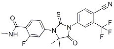 4-(3-(4-氰基-3-(三氟甲基)苯基)-5,5-二甲基-4-氧代-2-硫氧代咪唑啉-1-基)-2-氟-N-甲基苯甲酰胺结构式_915087-33-1结构式