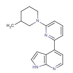 4-(6-(3-甲基哌啶-1-基)吡啶-2-基)-1H-吡咯并[2,3-b]吡啶结构式_916172-25-3结构式