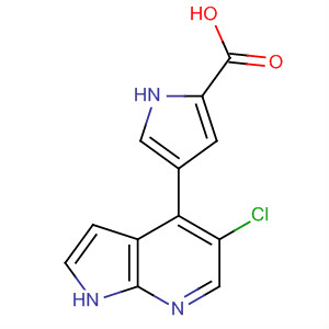 4-(5-氯-1H-吡咯并[2,3-b]吡啶-4-基)-1H-吡咯-2-羧酸结构式_916172-81-1结构式